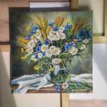 Картина олією "Польові квіти" 40×40