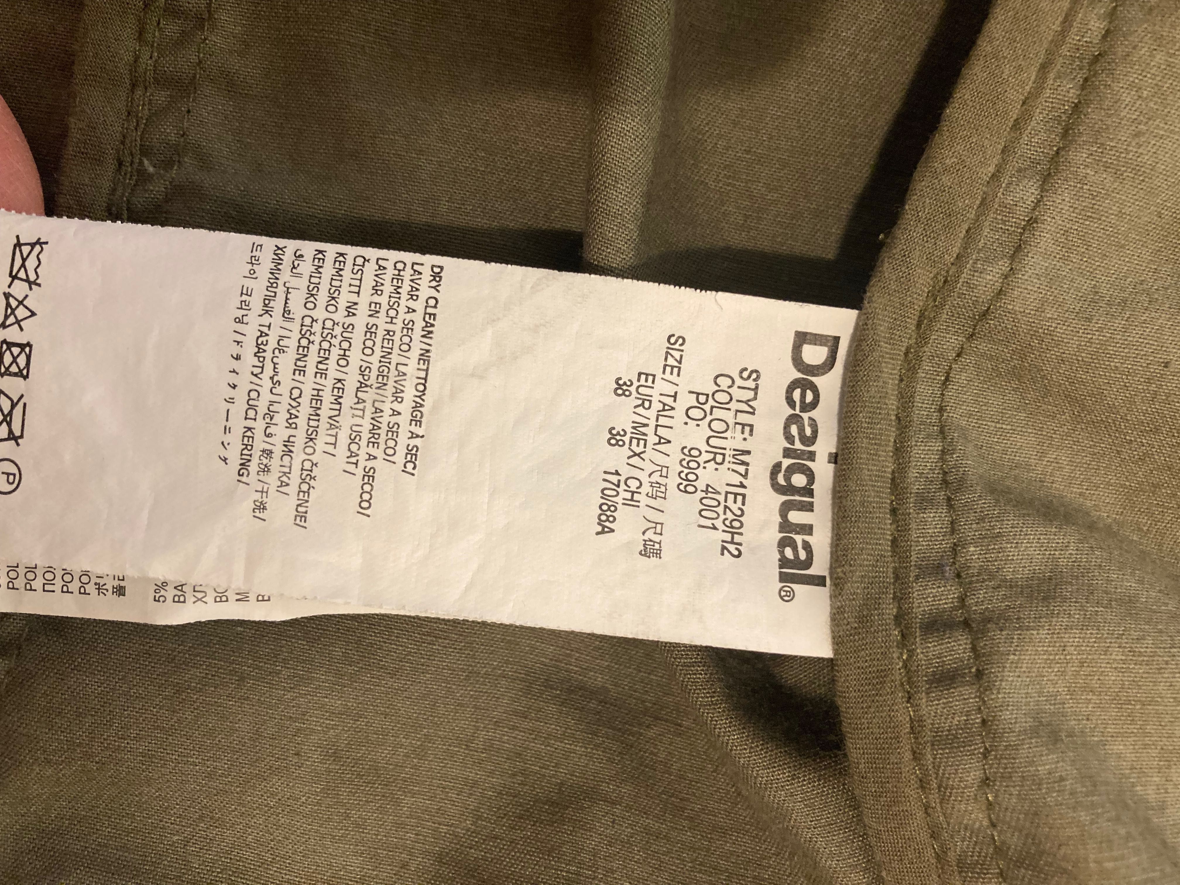 Desigual kurtka parka motyle hafty aplikację m 38 40