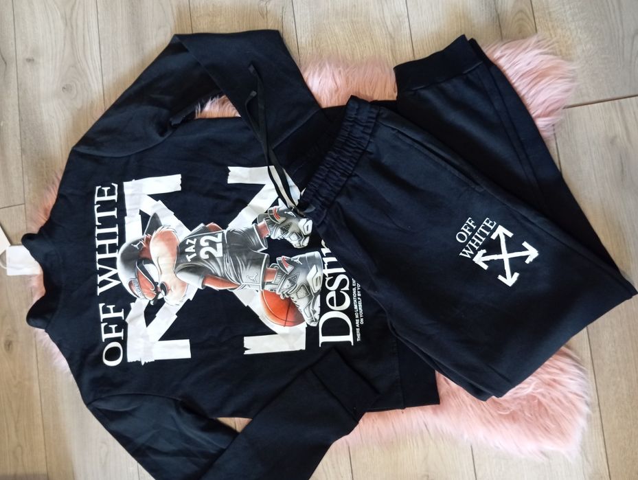 Czarny dres bawełniany Off-White rozmiar L