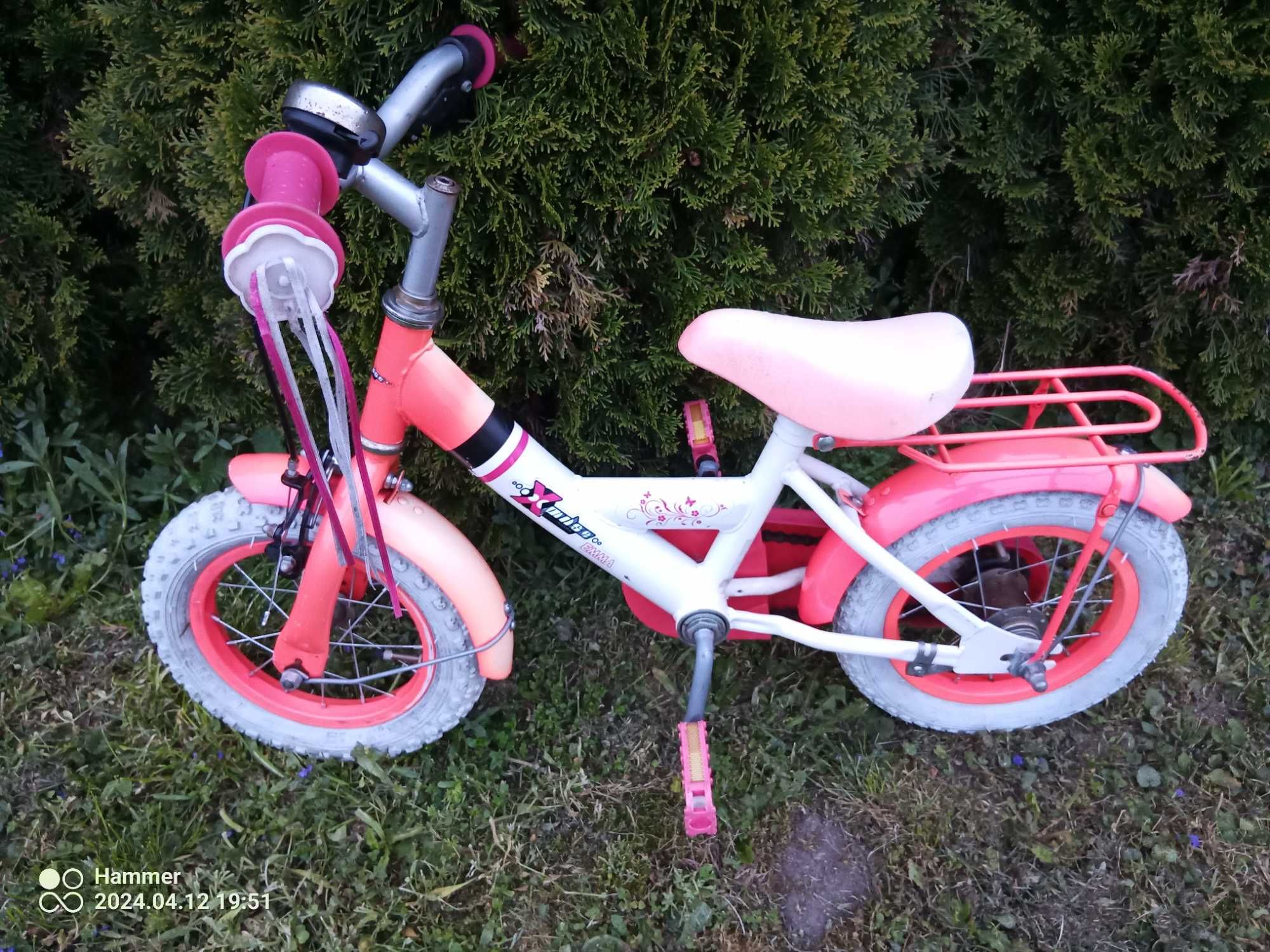 rower rowerek dla dziewczynki koła 12 cali
