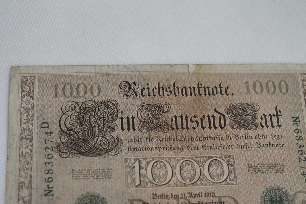 Banknot kolekcjonerski 1000 Marek niemieckich 1910