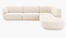 Sofa narożna 6-os narożnik Miley Micadoni szenil prawa 255x248x70cm