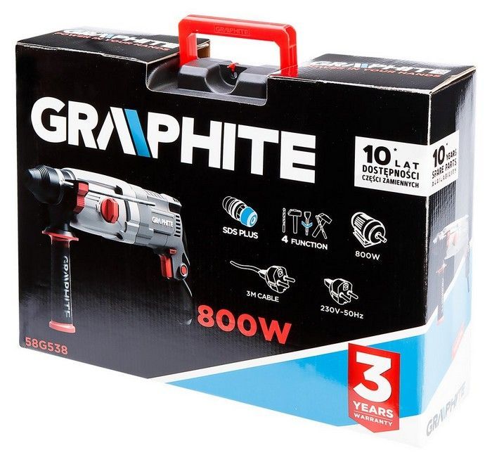 Młotowiertarka Sds+ 800W Walizka Graphite