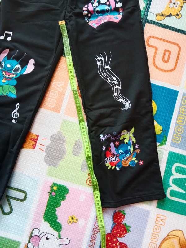 Nowe spodnie dziewczęce dresowe Stich