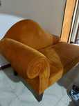 Chaise Longue veludo Laranja