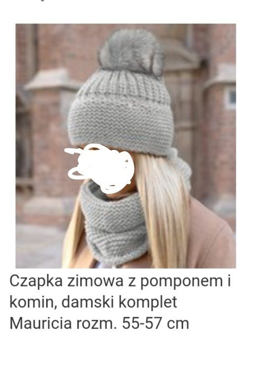 Komplet zimowy czapka i komin