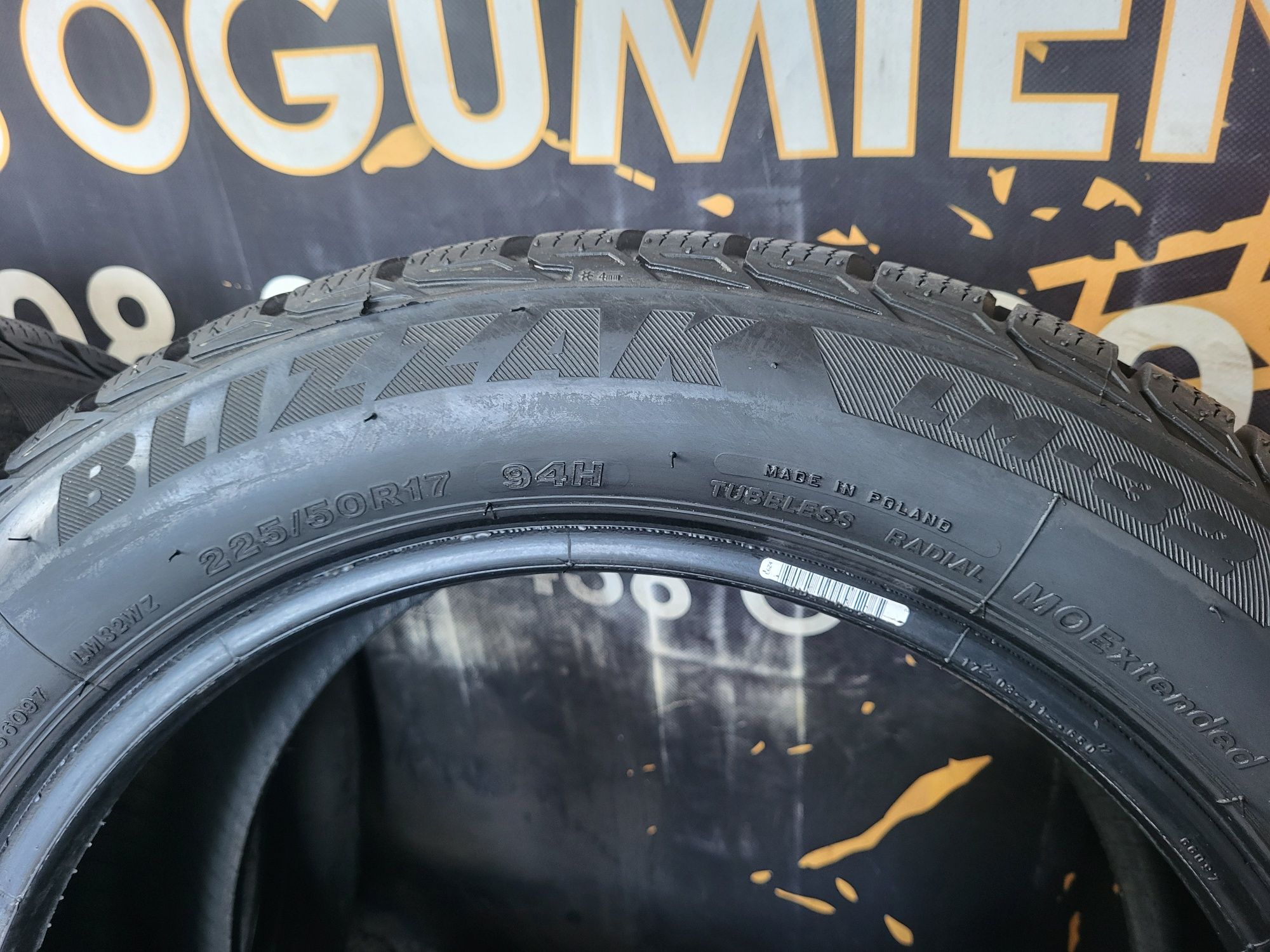 Opony zimowe 225/50/17 Bridgestone 7,5/8,2mm RunFlat