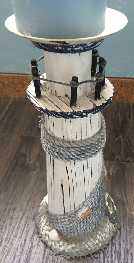 Conjunto de suporte vela e farol decorativo