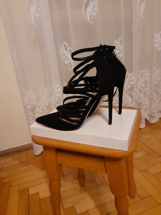 Sandałki damskie czarne ASOS  roz 39