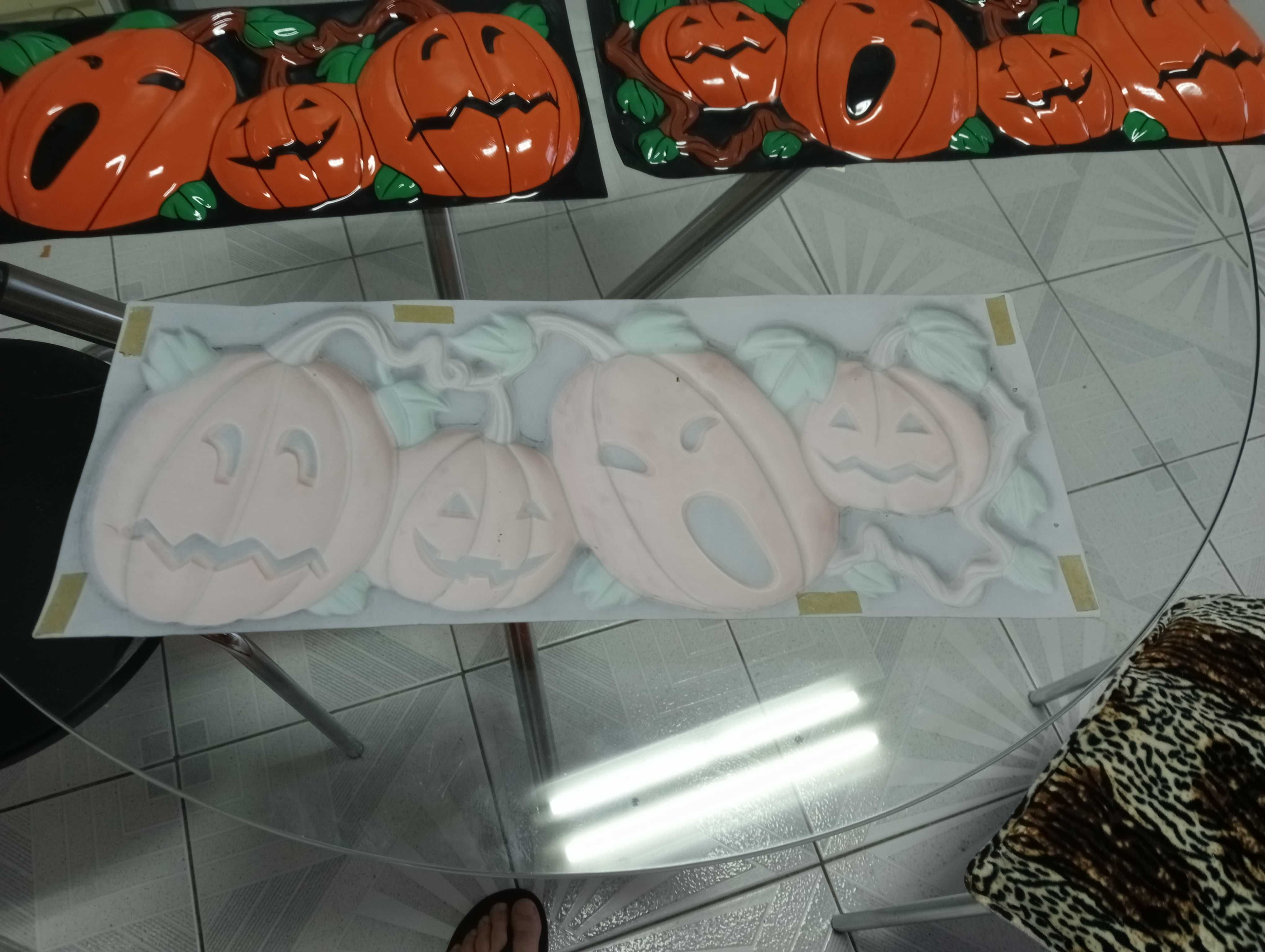 Decorações halloween em relevo de plástico