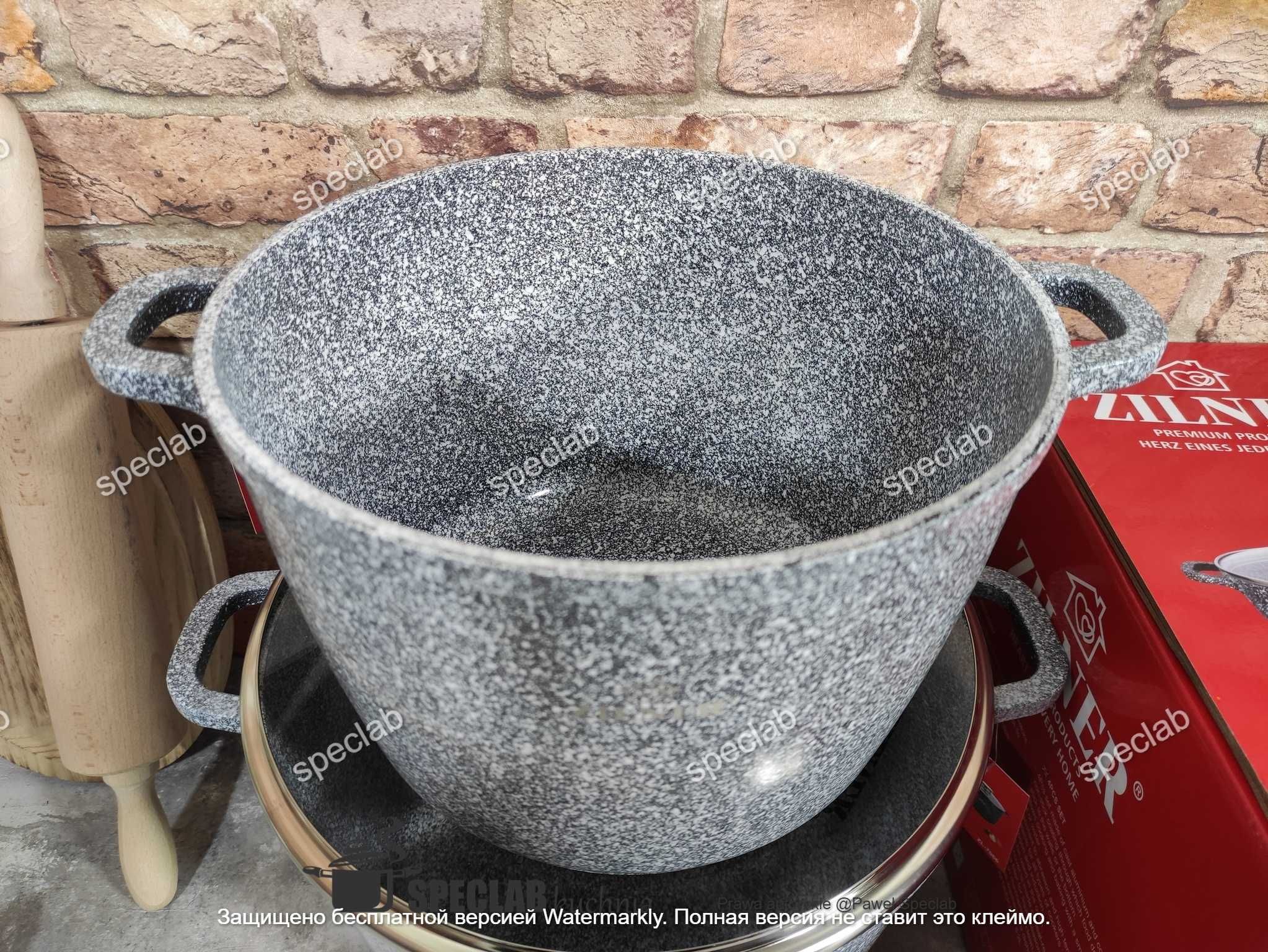 Dwa garnki 10,2L + 6,2L. ZL-7066. Gaz, Indukcja, Ceramika