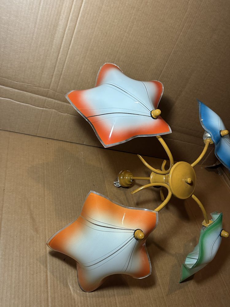 Zabytkowa lampa PRL Retro kolorowa