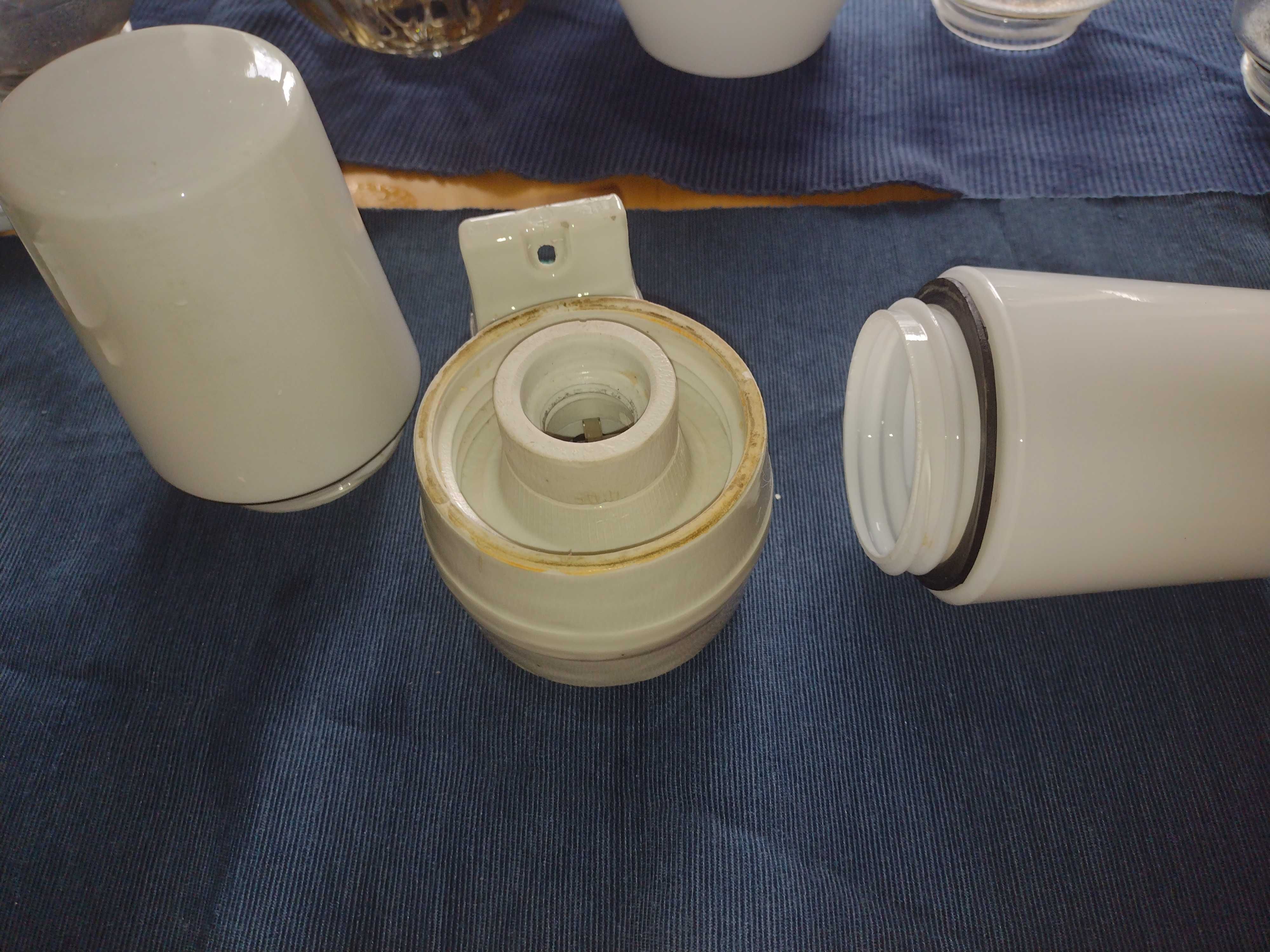 Lampy, szklane, ceramiczne, przemysłowe PRL