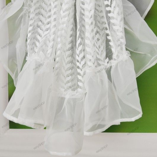 Urocza firaneczka koronkowa kolor ciepły biały