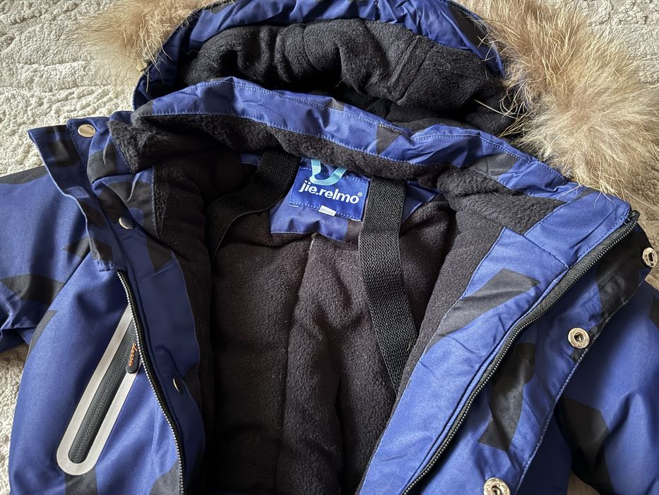 Дитячий зимовий мембранний термо комбінезон на хлопчика дівчинку86-110