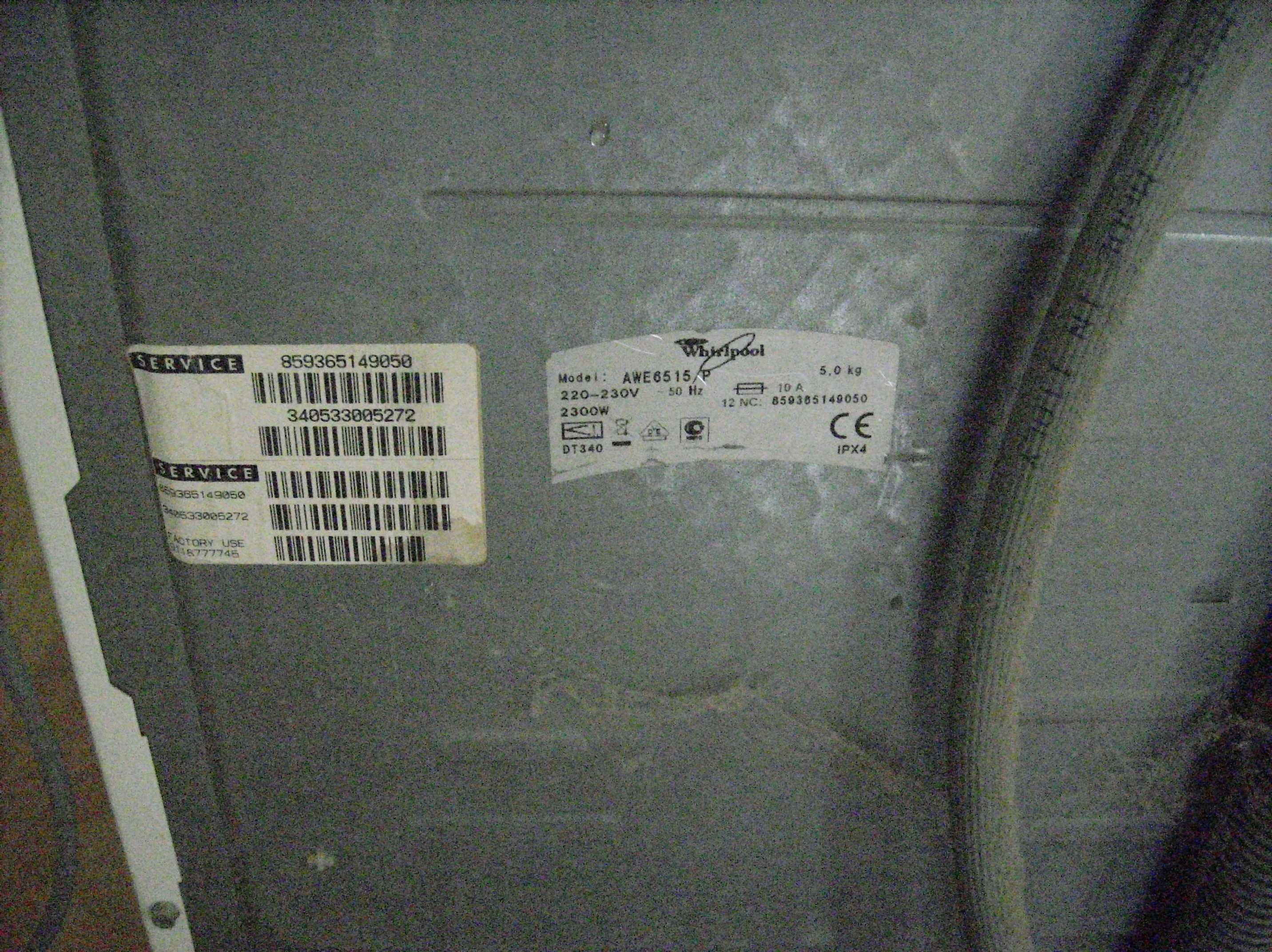 pralka Whirlpool model AWE6515/P