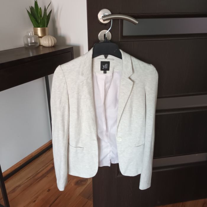 Marynarka 34 XS RESERVED szara taliowana żakiet damska dresowa YFL