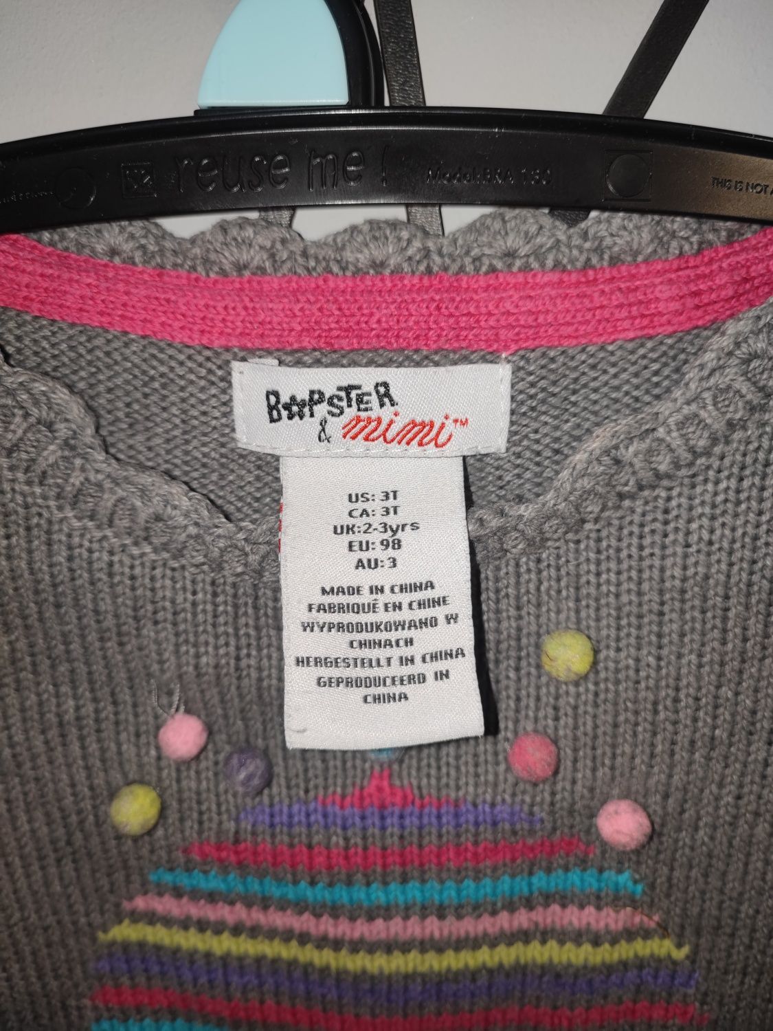 Sweterkowy komplecik koszulka i spódniczka Bopster&mimi 98