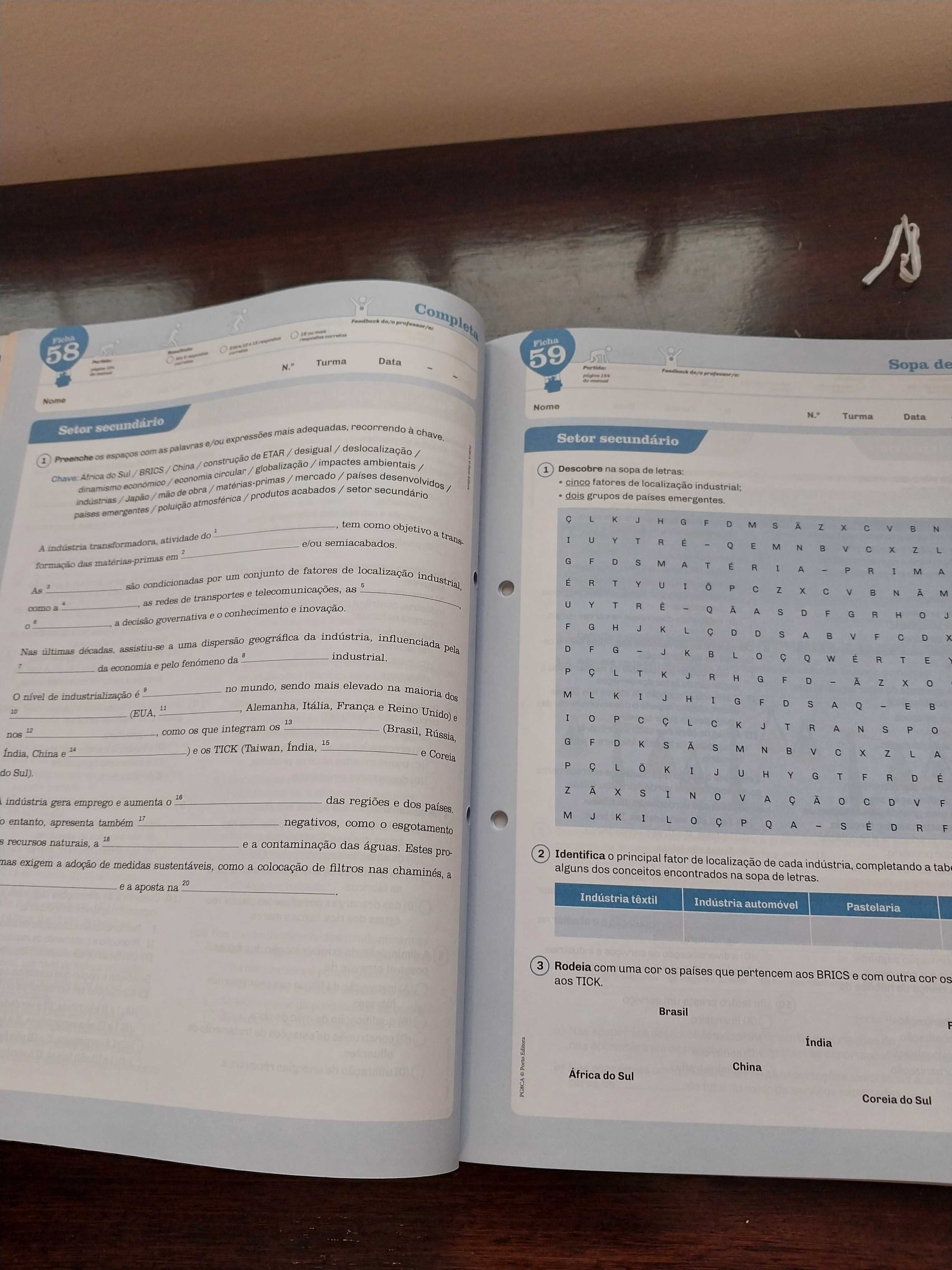 Manual e Caderno de Atividades de Geologia Planeta 8.
