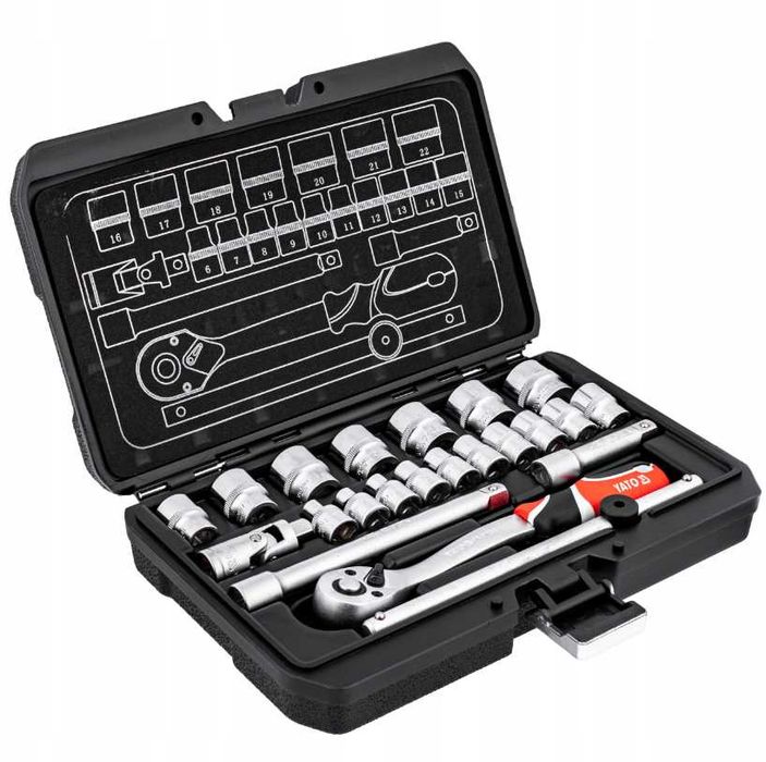 Zestaw Kluczy Nasadowych Klucze Nasadowe Bity Nasadki YATO (GRATIS)