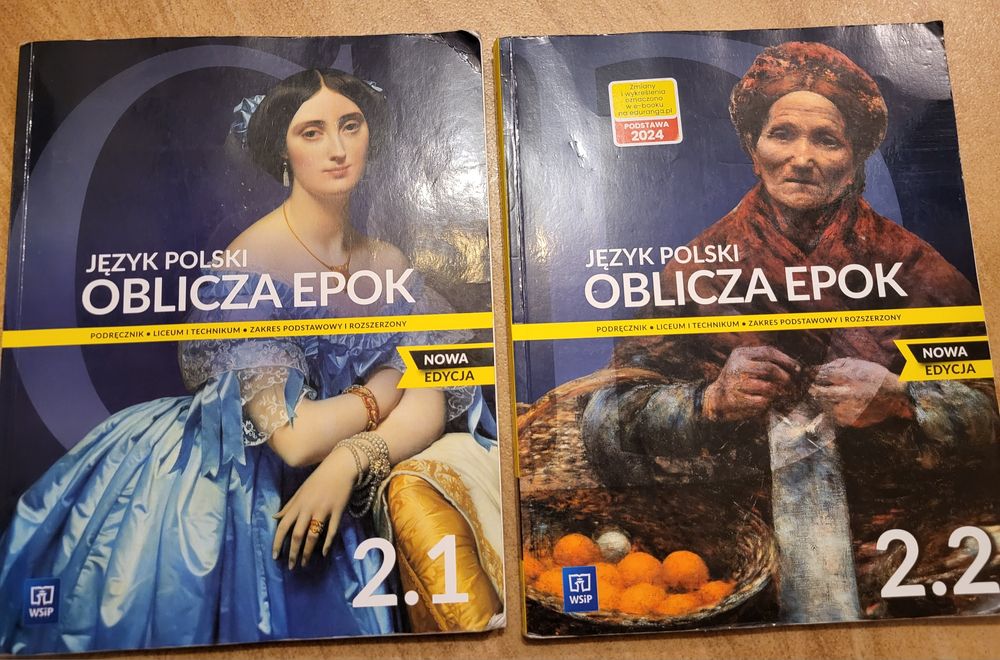J.Polski Oblicza Epok 2.1 oraz 2.2 nowa edycja WSiP LO/ T