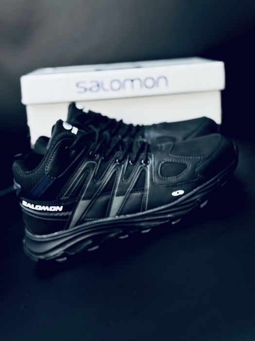 Salomon зимові кросівки шкіряні / Кожаные кросовки Саломон зимние