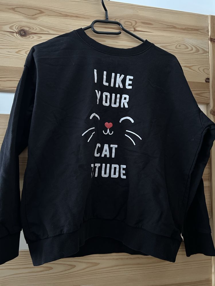Bluza M Sinsay z kotkiem czarna damska w bdb stanie