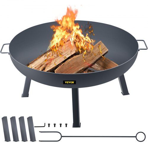 Fire Bowl, φ 85 cm Fire Basket 23 cm Profundidade Steel Carbon Fire B