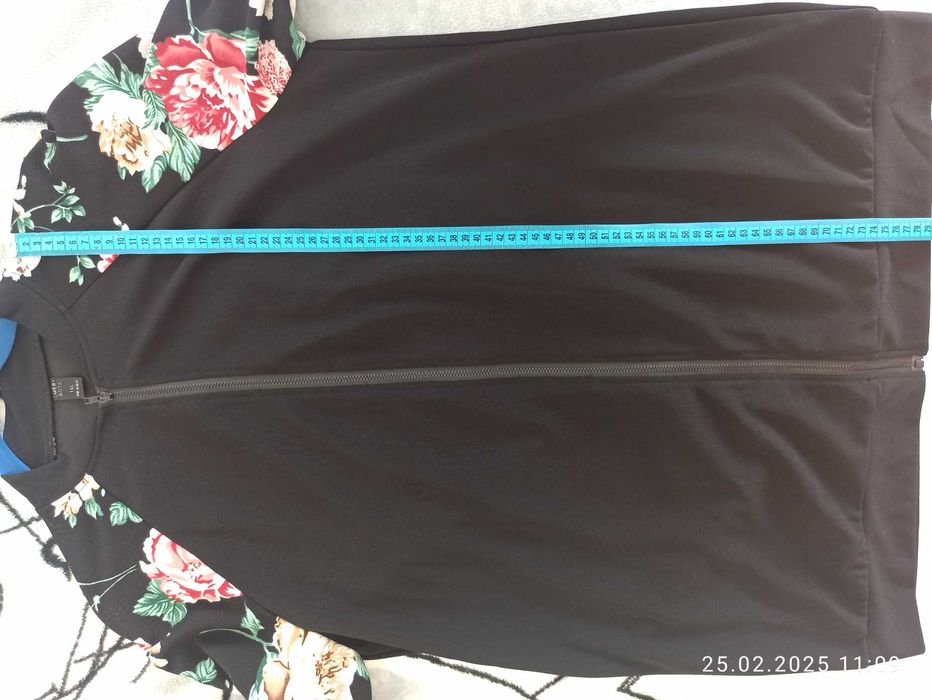 Sportowa sukienka rozpinana kwiaty tunika 42 XL może być do karmienia