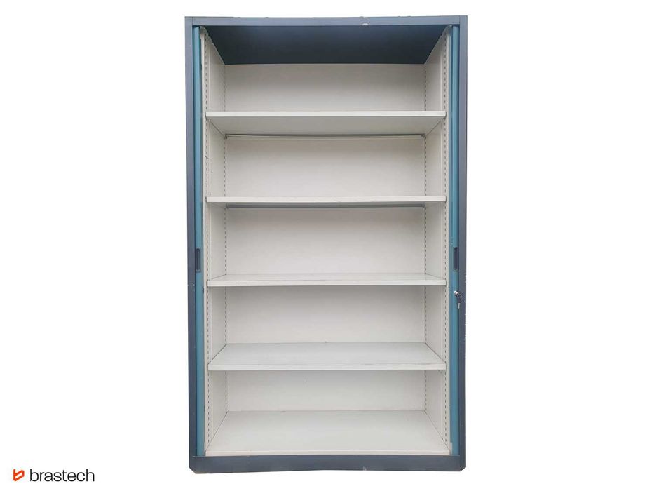 Używane szafy roletowe metalowe regały z półkami 195x120x47 cm