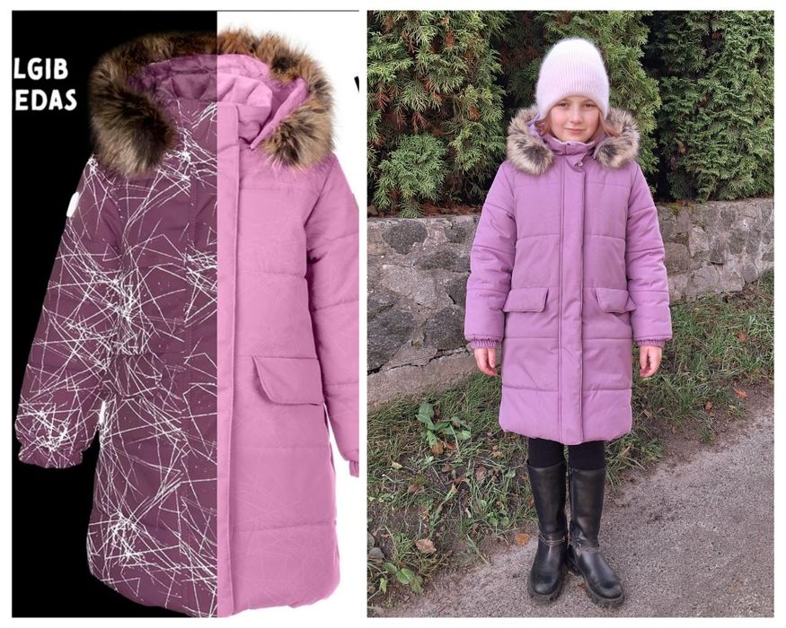 Зимова куртка Lenne_134_світловідбивний малюнок