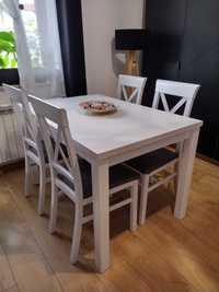 Komplet biały stół+6 krzeseł