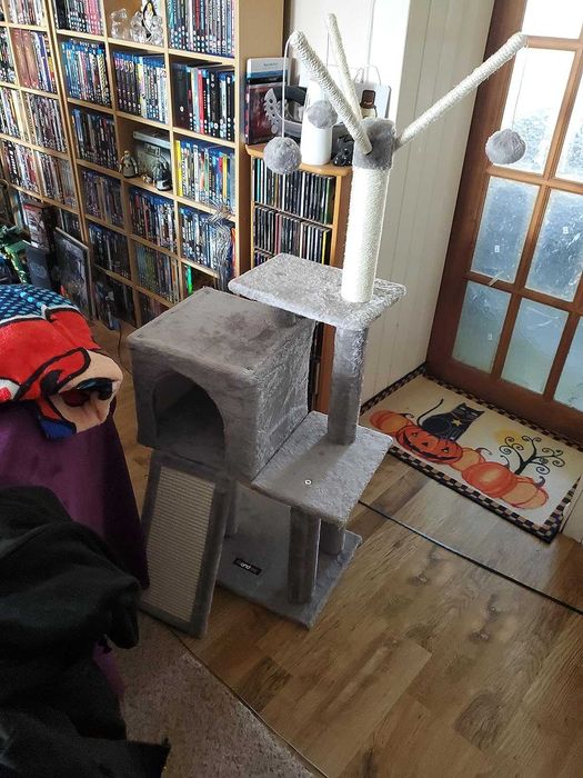 Drapak legowisko domek wysoki dla kota słupek do drapania NOWY 118 cm