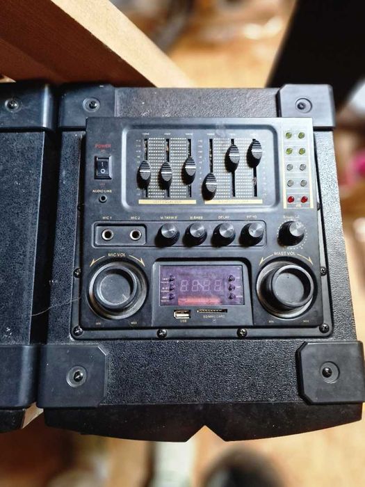 Zestaw Głośników Karaoke Manta SPK5015 | 80W RMS | Bluetooth | LED