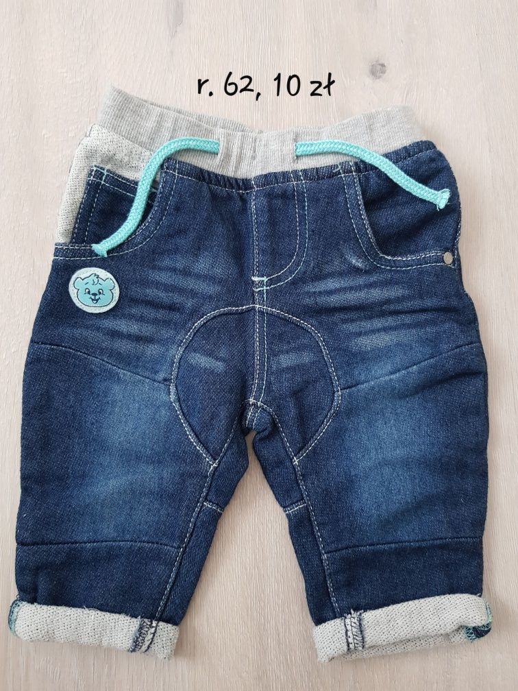 Spodnie, dżinsy, jeans r. 62