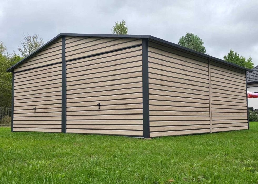 SUPER OKAZJA! Garaż Blaszany 6x5 Drewnopodobny, Klasa Premium!