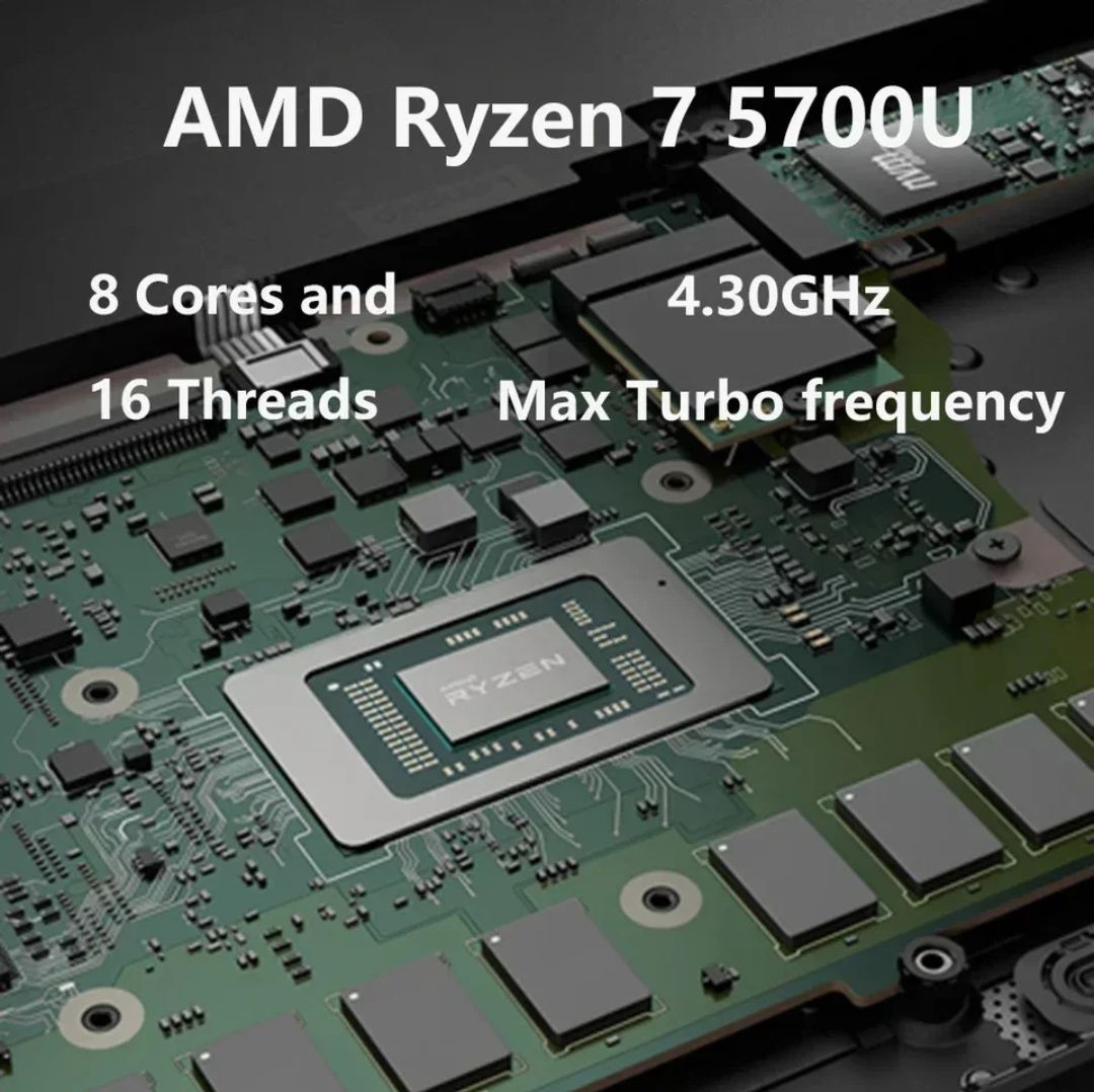 Ноутбук AMD RYZEN 7 5700U ОЗУ 16 GB, SSD 1 TB