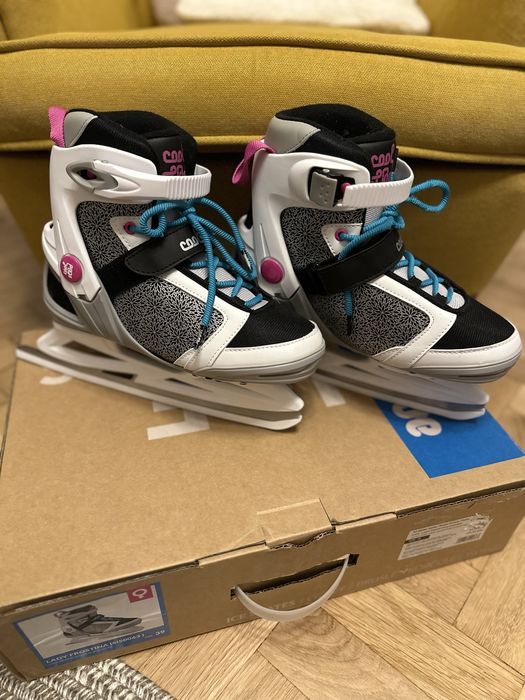 Okazja!! Łyżwy damskie, jak nowe,  rozm. 39, piękne, naostrzone!