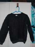 Sweter czarny ciepły rozmiar 128