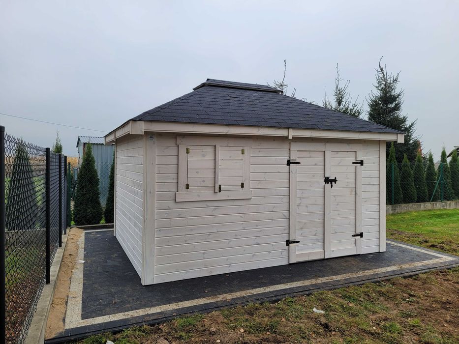 Domek Narzędziowy ALAN 3 x 3 m Drzwi Producent DREWNOTRIK.PL