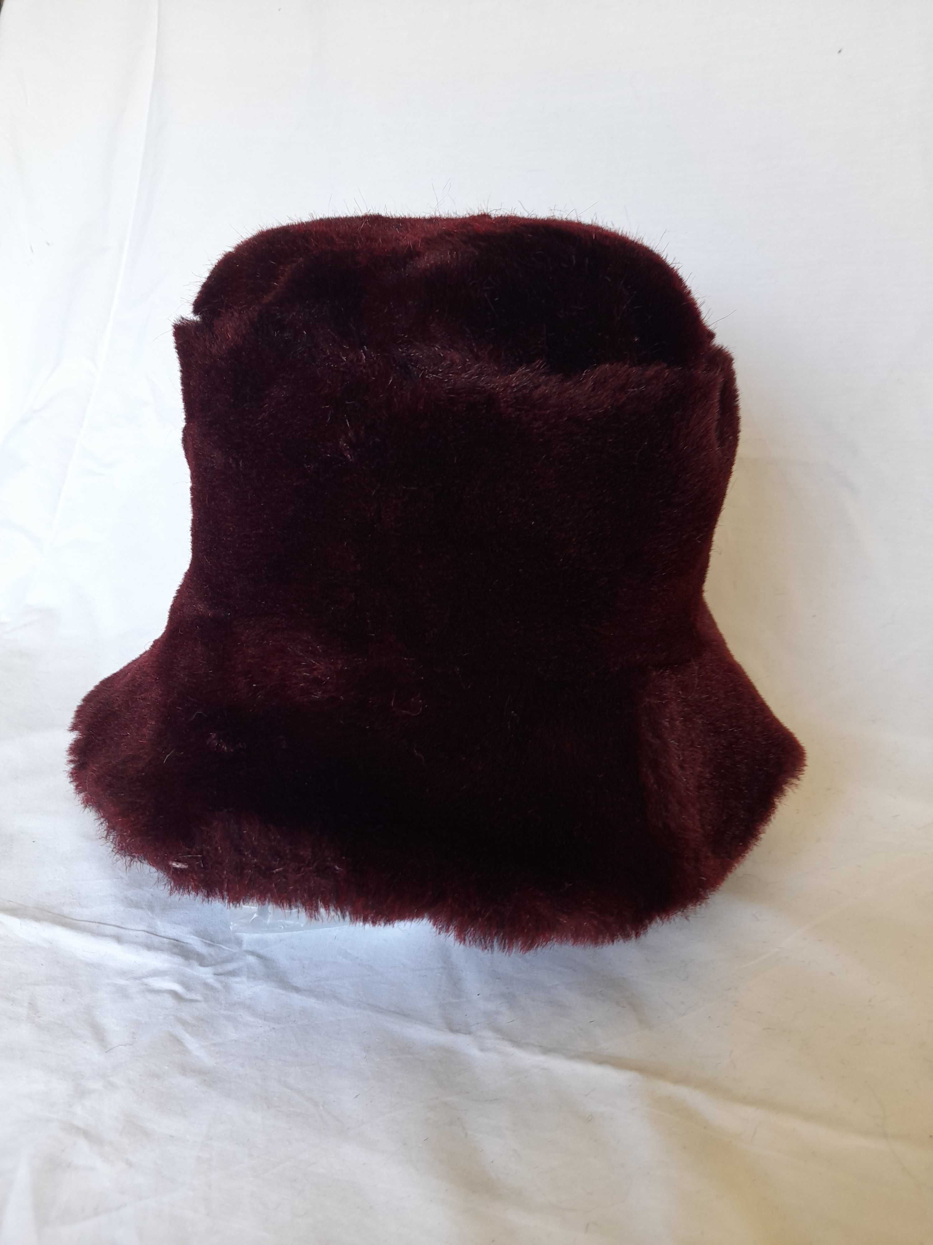 Chapéu de pelo sintético bordeux