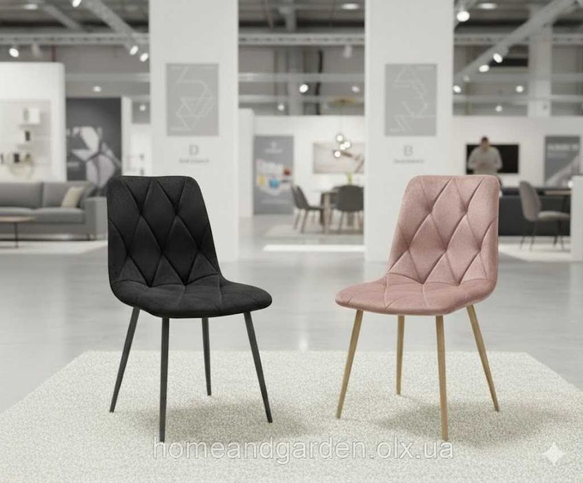 Крісло Велюр, Стілець скандинавський Piado стул лофт (чорний, рожевий)