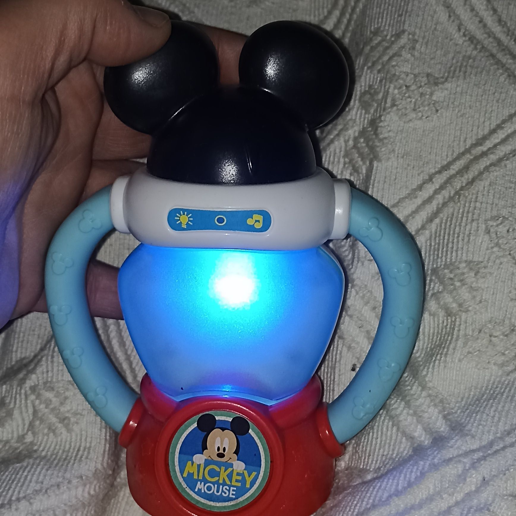 Lanterna várias cores e sons para criança adormecer do Mickey Mouse