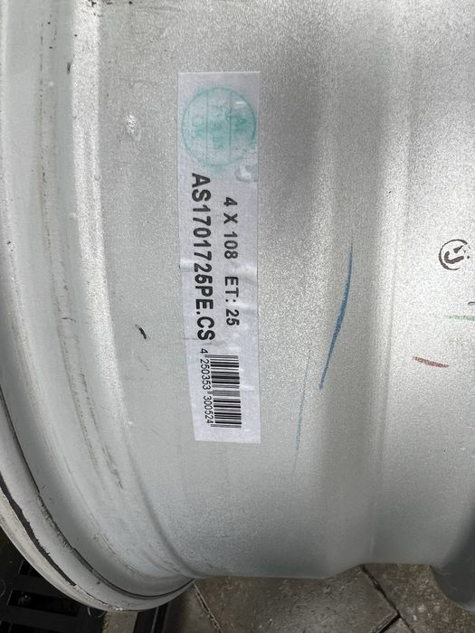 Диски 17R 4x108 7J DIA65.1 ET25 Peugeot Пежо Citroen