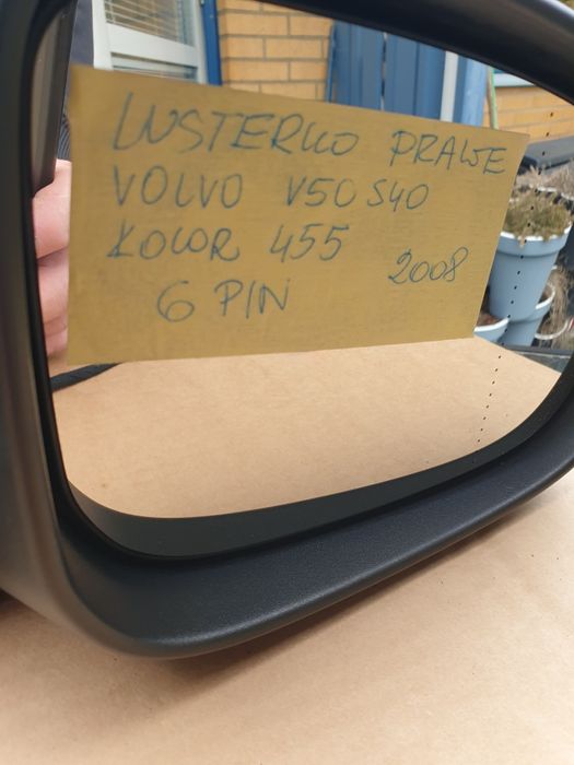 lusterko prawe volvo V50 S40 2008  rok 6 pin kolor 455