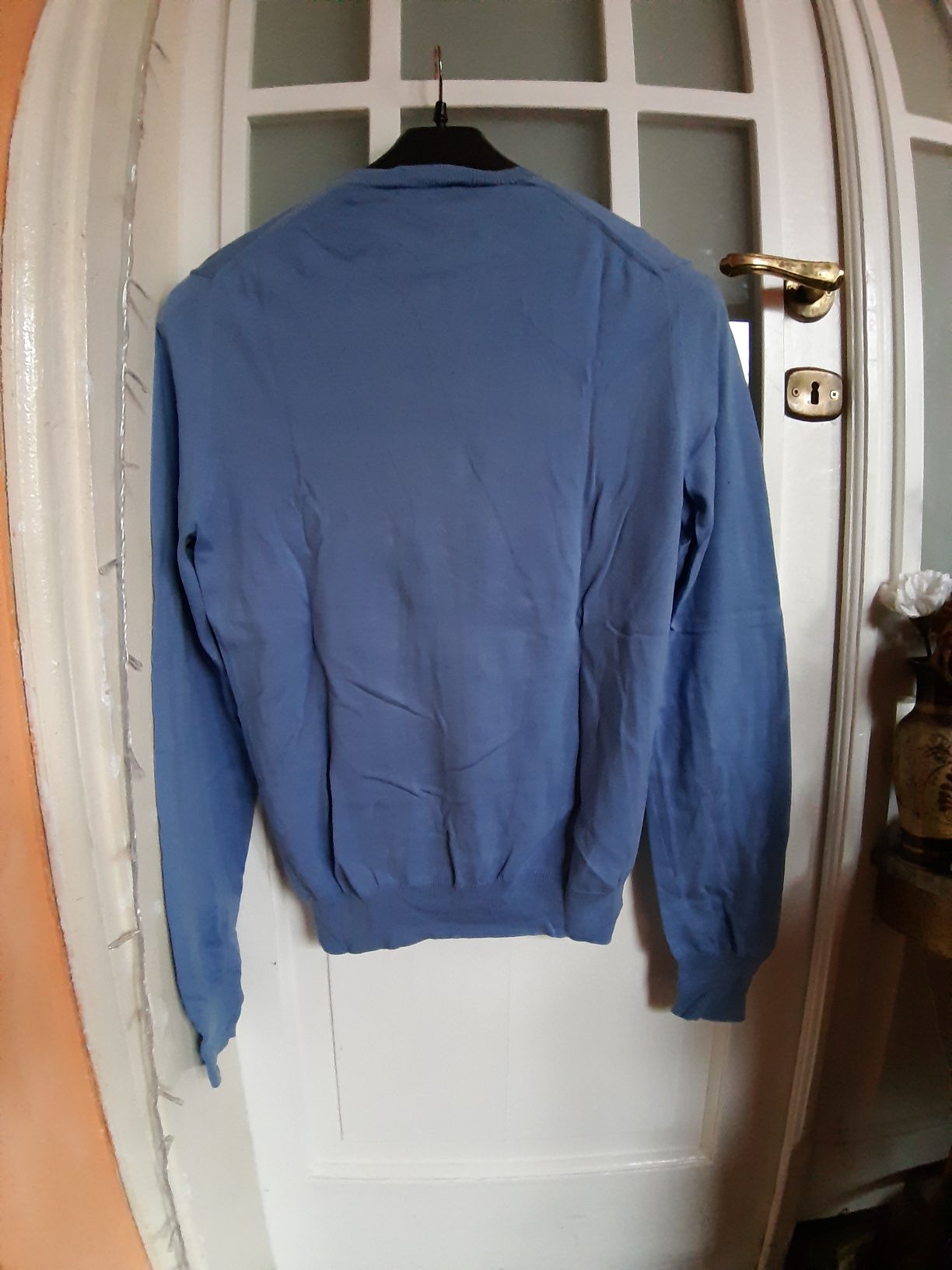 Burberry sweter M niebieski 100% oryg nr seryjny piękny wyjątkowy
