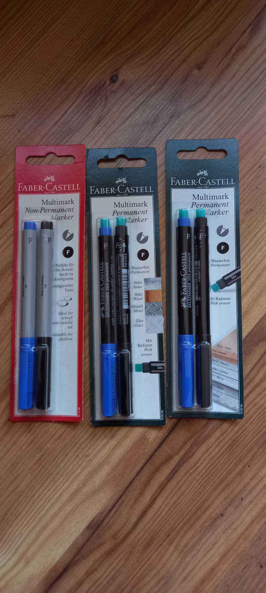 Marker permanentny Faber-Castell Multimark zestaw 3 opakowania