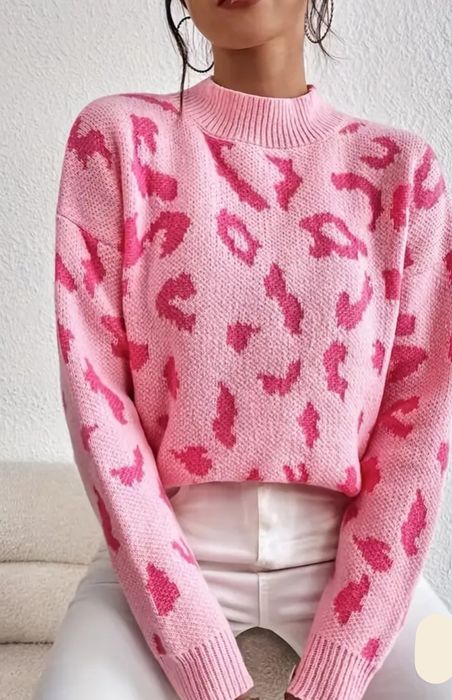 Nowy modny sweter #ciepły #panterka