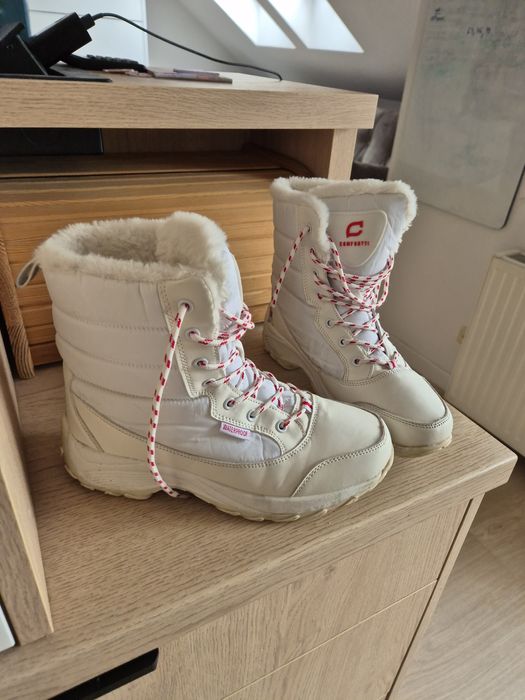 Piękne śniegowce buty zimowe damskie nieprzemakalne włoskie 38