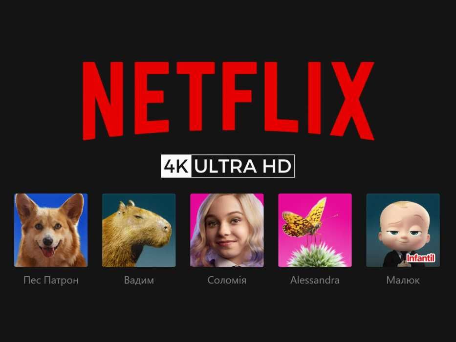 Netflix Premium стабільний профіль 4К якість UltraHD Нетфлікс Преміум